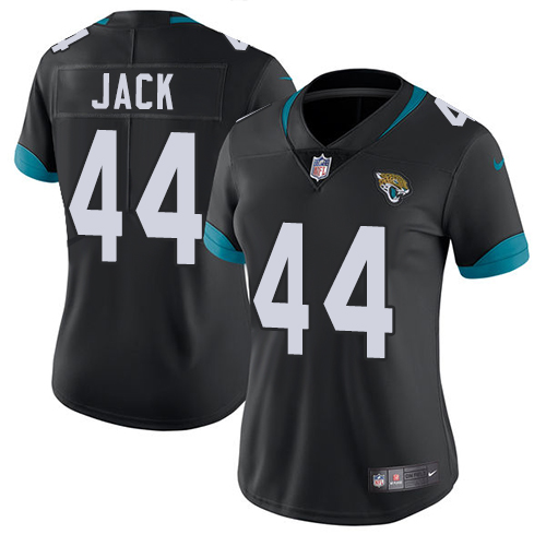 Nike Jacksonville Jaguars #44 Myles Jack Black Team Color Women Stitched NFL Vapor Untouchable Limited Jersey